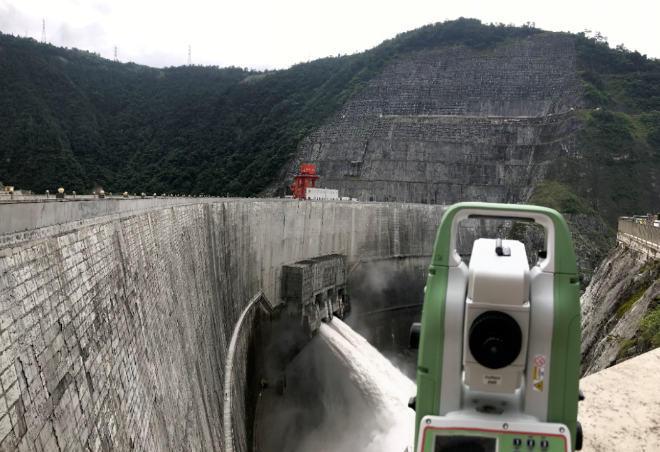 徠卡TZ05全站儀拱壩弦長(zhǎng)觀測(cè),賦能水電大壩防洪